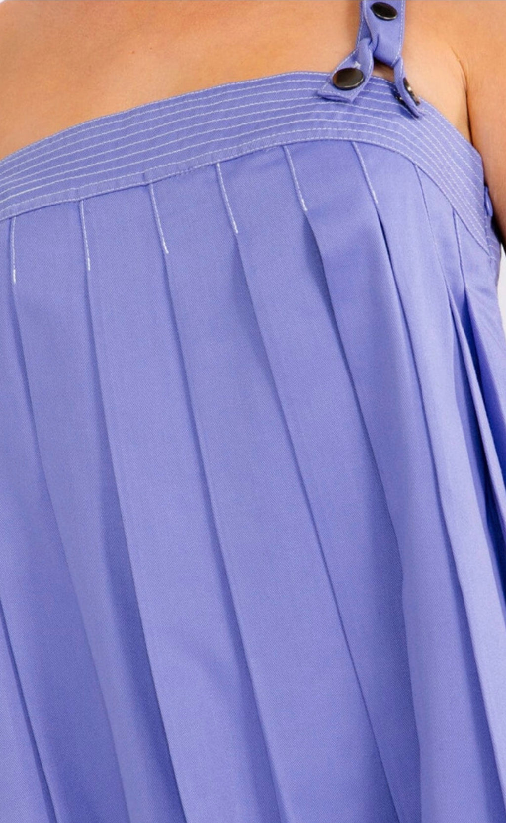 Women's Lilac Pleated Mini Dress