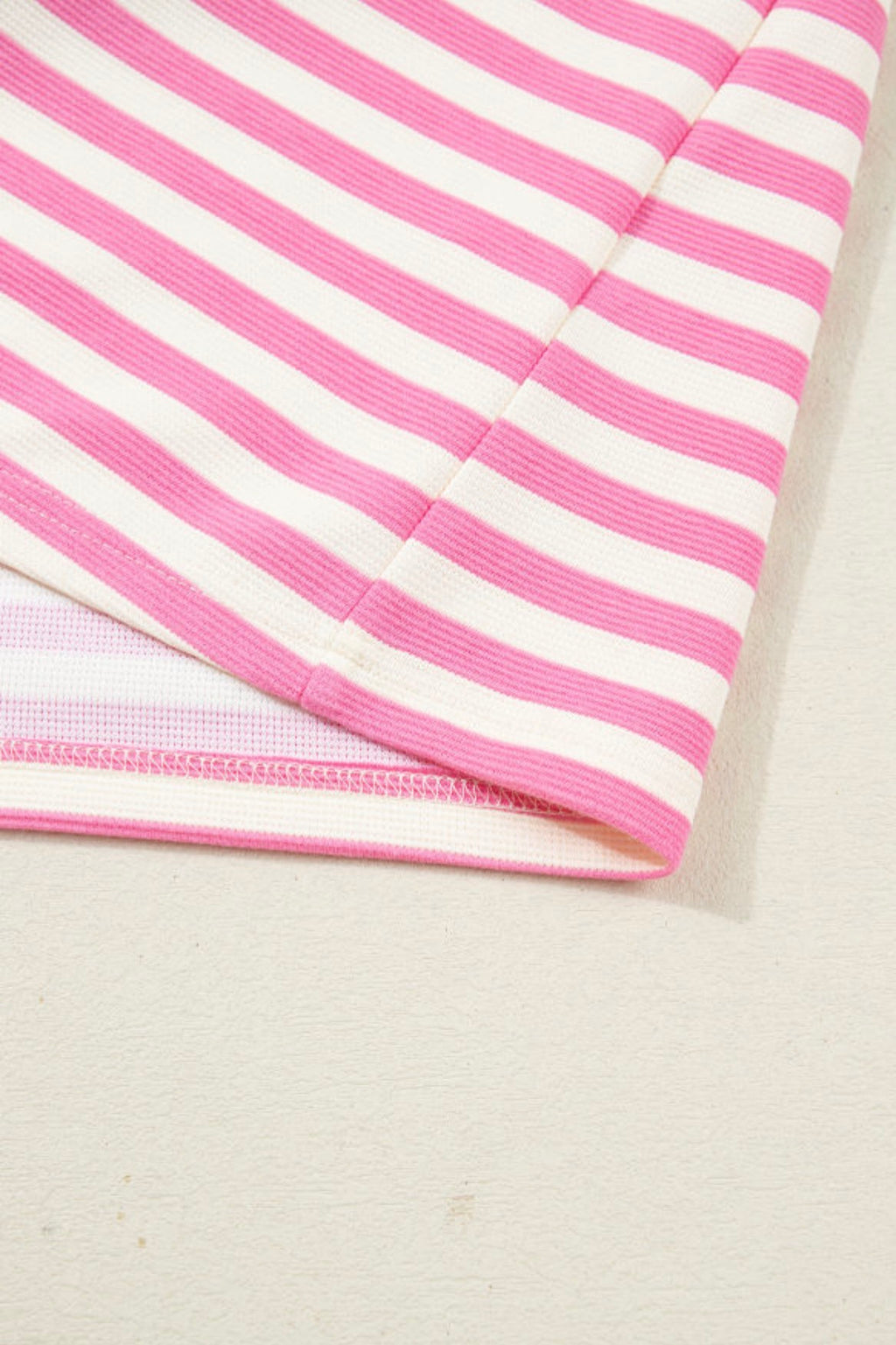 Sachet Pink  Stripe Zip Collar Sleeveless 2 Piece Skort Set